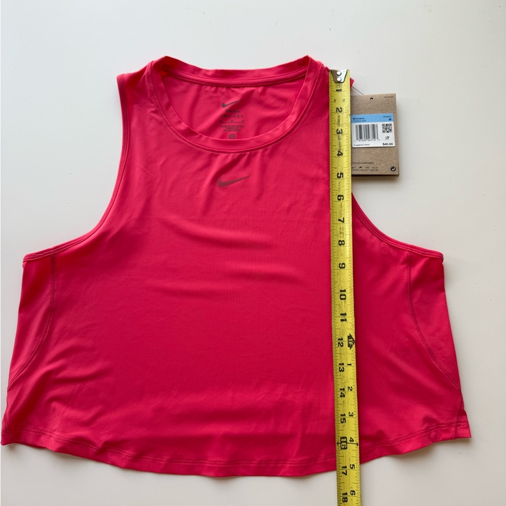 Nike One Classic Women's Dri-FIT Training Cropped Tank Top Pink MEIDUM New - Picture 8 of 11